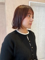 オン キャナルシティ博多前店(on) 【晴音】切りっぱなしボブ/オレンジブラウン/20代