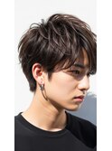 越谷/ナチュラルアップバング×ツーブロック/波巻きスパイラル