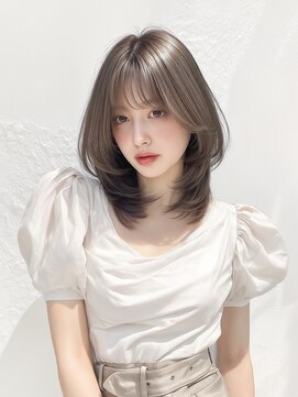 エシカ(ethica) 【ethica_南船場】ひし形レイヤー×オリーブベージュ