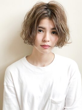 アグ ヘアー ロナック 宇都宮西川田店(Agu hair ronach) 《Agu hair》小顔かわいい無造作ラフウェーブミニボブ