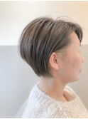 ●大人かわいい耳掛け小顔ひし形ショートボブ