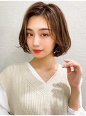 大人可愛い/イメチェン/前髪/ラベンダーカラー/小顔/ショート