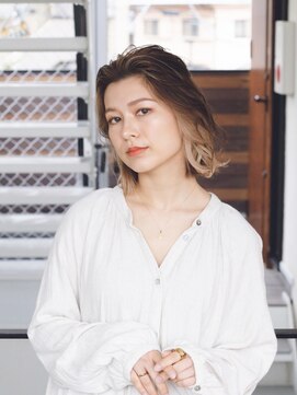 ディア 藤沢(diar) 藤沢20代30代40代50代小顔ミディアム外ハネボブアッシュ