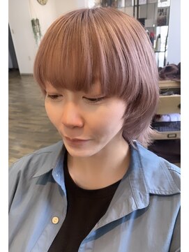 ルッカ(RUKKA hair studio) ピンクベージュのマッシュスタイル