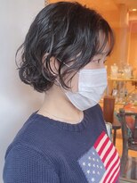 【morio原宿】黒髪ボブパーマ　ニュアンスパーマ　宮本