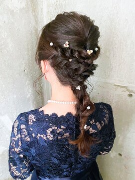 リコラックスビー(LICO LUXBE) 編み下ろし_ブラウンフェミニンロング