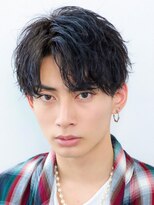 オーシャントーキョー 原宿(OCEAN TOKYO)&nbsp;ショートセンターパート/黒髪/ツーブロック/パーマ