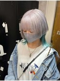 イメチェン/レッドブラウン/フルバング/似合わせカット/渋谷駅