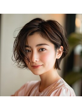 ヘアメイク リーフ 茂原店(HAIRMAKE Leaf) 大人ショートボブ/くびれショート/パーマボブ