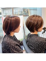 30代40代50代絶壁解消ひし形小顔前下がりショートボブ【ERIKA】