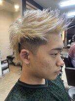 リレーションメンズヘアー(RELATION MEN'S HAIR)&nbsp;ツーブロックメンズパーマダークアッシュ韓国マッシュマンバン