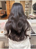 緩めの大きなカール感が可愛い！コテ巻き風パーマ
