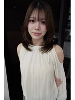 ウル(uLu.)&nbsp;韓国ヘア/レイヤースタイル/レイヤーカット/グレージュ/20代人気