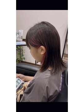プライベート ヘアサロン カオ(private hair salon kao) ピンクイヤリングカラー