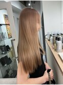 くびれヘア/アプリコットオレンジ/夏のヘアアレンジ/渋谷