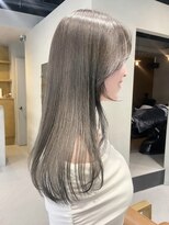 ヘアー アイス ルーチェ(HAIR ICI LUCE)&nbsp;ブリーチなしダブルカラーオリーブベージュグレージュ秋カラー