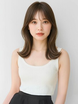 ユニバイリサ 天神大名店(uni by risa) オリーブグレージュ 透明感カラー くびれヘア 顔周りカット 艶髪