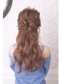ルーズ×カジュアル　簡単ハーフアップ
