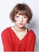 short[マッシュ、外ハネ、ショート、ピンク、イルミナカラー]