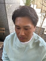 ダブル(W)&nbsp;【hair salon W】メンズセンター分けパーマスタイル