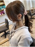 韓国風エギョモリヘアー