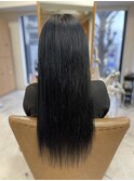 黒髪ロング　黒髪　エクステ　プルエクステ