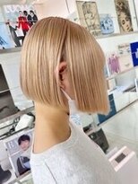 ルートエイチ 市川(Root H) 前髪マチルダボブピンクベージュインナーグレージュ