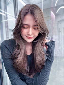 フィヴェント(Fivent) 黒髪ボブルフネビージュ小顔ワンレン顔まわり韓国レイヤーカット