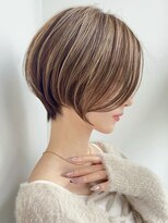 ショートボブ髪型30代40代50代前髪あり前髪なし面長丸顔【倉田】