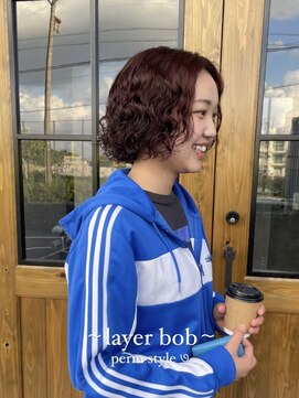 ライフイズ 磐田本店(Life is...) レイヤーボブ/パーマスタイル/パーマ女子