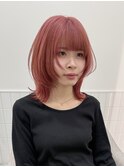 ナチュラルウルフカット　コーラルピンク　＊Lilme＊