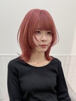 リルミー(Lilme) ナチュラルウルフカット コーラルピンク *Lilme*