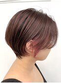 大人可愛いひし形ハンサムショートボブ前下がり