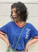 オン眉くるくるパーマ