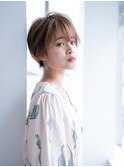 ふんわりバング×涼しげナチュラルショート