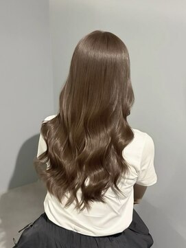 ノー バイ イオエ 西梅田(no. by ioe) ブリーチなしカラー/髪質改善/ミルクティーベージュ/小顔へア