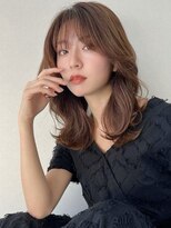 ソヨン 名駅2号店(SOYON)&nbsp;ミディアムレイヤー/小顔/黒髪/オリーブグレー/くびれミディ/376