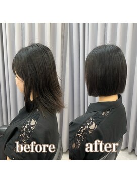 ヘアサロン ドットプラス 町田店(dot. plus) 黒髪カタログ/クラゲヘアー/オリーブグレー/町田