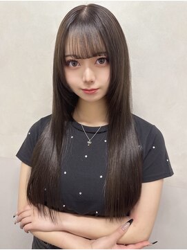 エン 栄店(enne) ココアベージュ/クラゲヘアー/ボブレイヤー/小顔/黒髪/栄