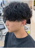 原宿メンズパーマルーズパーマシャドウパーマッシュウルフゆるめ