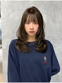 上品かわいい韓国内巻きレイヤー/オリーブグレージュ/横浜