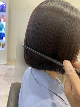 ファースト 長町店(first) 【質感で魅せる◎】オージュアケア艶で差がつくシンプルミニボブ