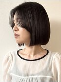 【morio松戸 石山】大人可愛いナチュラルボブ黒髪ボブ前髪無し