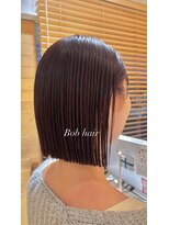 オーガニックエコ 川越(organic+eco)&nbsp;20代30代/ブリーチなし/ピンクベージュ/切りっぱなしボブ/ツヤ髪