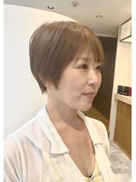 スーリール 戸畑店(Sourire)&nbsp;30代ショートヘア　ケアブリーチで作るベージュ