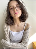 無造作ボブ×アッシュブラウン【ルーズ】