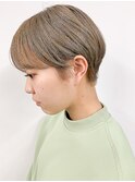ミルクティーベージュ×耳掛けマッシュショート＊fukuda