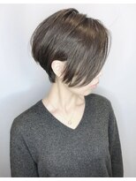 モリオフロムロンドン 原宿本店(morio from London)&nbsp;【morio 原宿】耳かけショートボブ　グレージュ　ハイライト