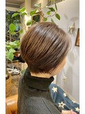 大人可愛い丸みショートボブ