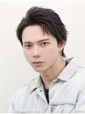 メンズショートジェントルビジネスアップバング短髪